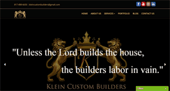 Desktop Screenshot of kleincustombuilders.com